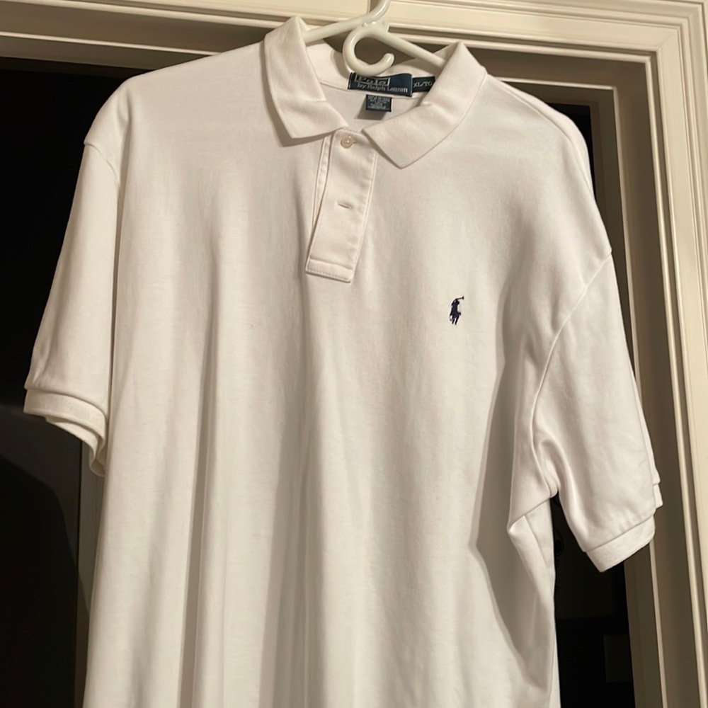 Mens white polo XL